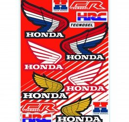 Vintage Honda stickervel, Tecnosel