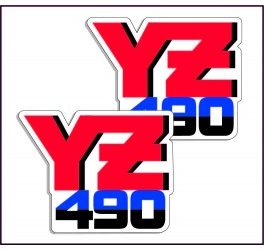 YZ490 radiatorkap stickers, 1987